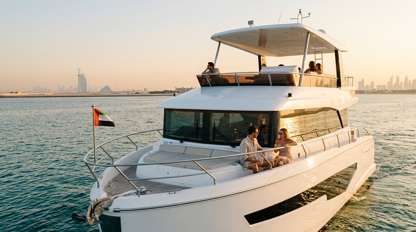 Rondvaart in Dubai Marina met kapitein